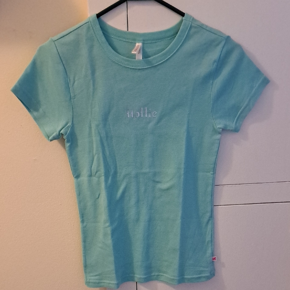 Lily Of France Light Blue 'Hottie' Graphic Tee Girls